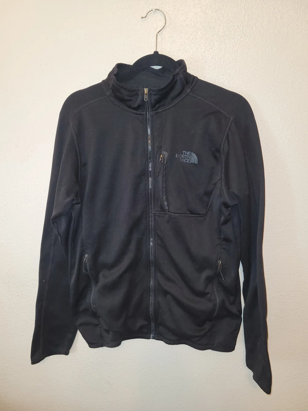 The North Face Canyonlands Full Zip Jacket Men's Small Black Stretch Fleece Zip